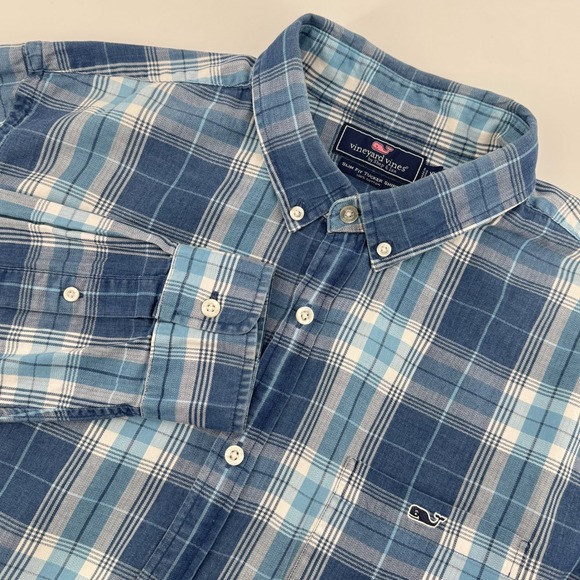 Vineyard Vines Other - Vineyard Vines Slim Fit Tucker Shirt Blue Plaid Button Down Long Sleeve‎ Mens XL